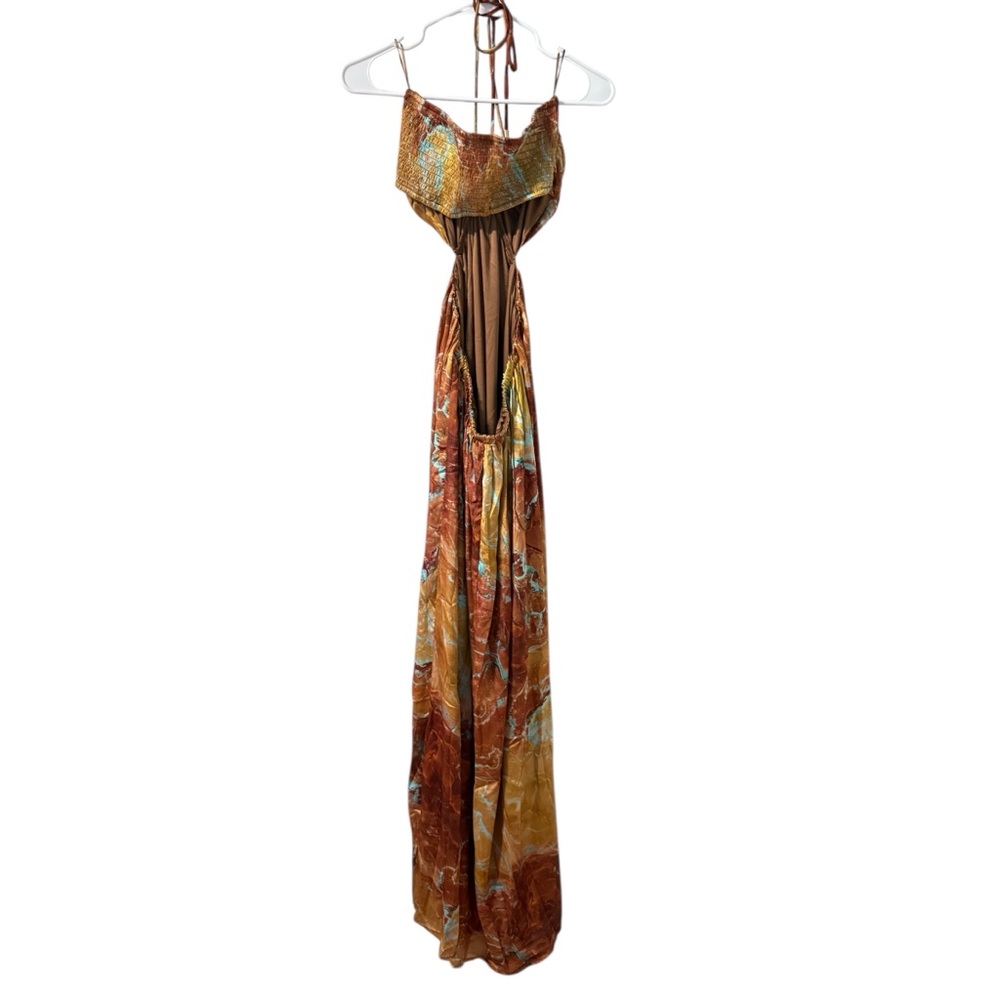 NWT Strapless Dress in Brown and Gold. Fast ๐๐ฆ - Picture 8 of 15